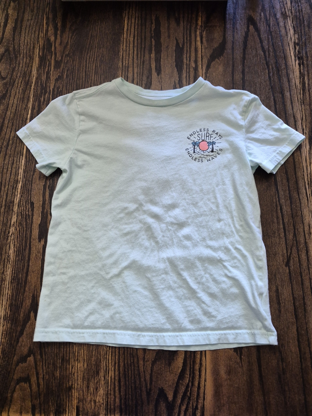 Kids Light Mint Surf Graphic Tee